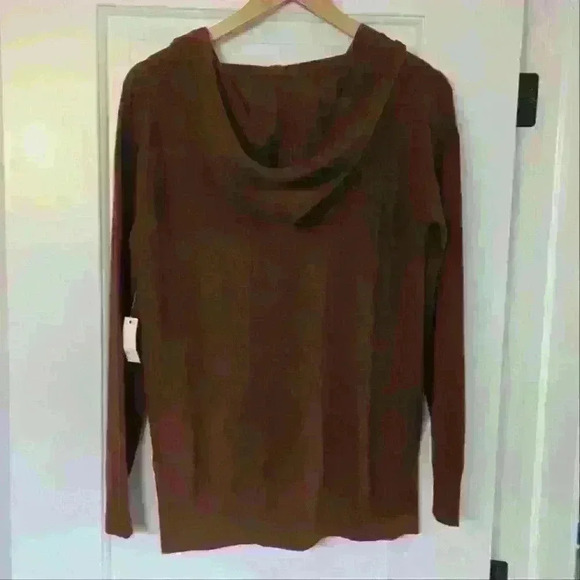 DAILY RITUAL | Women's Reddish/Brown Ultra Soft Milano Stitch Hooded Sw… - Picture 4 of 4